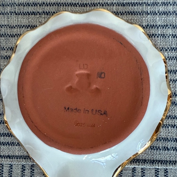 Mackenzie -Childs Ceramic Rosy Check Spoon Rest - Picture 3 of 7